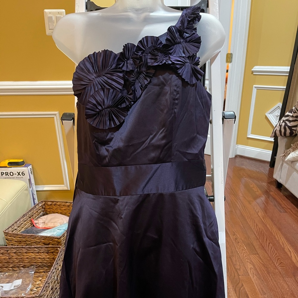One Shoulder Dress Purple